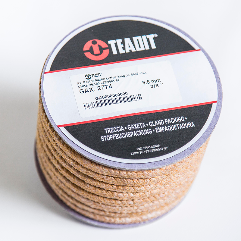 Style 2774 packing made with Phenolic fiber with a PTFE impregnation. Performance Sealing in Abrasive Pump Applications
