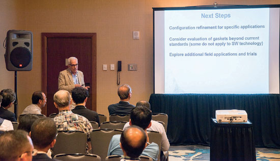 Jose Carlos Veiga presenting a seminar on sealing gaskets. Jose C. Veiga Career Spotlight